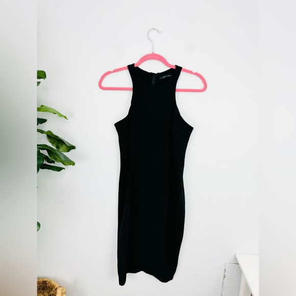Zara Black Halter neck Body Con Pintuck Dress - Picture 6 of 6